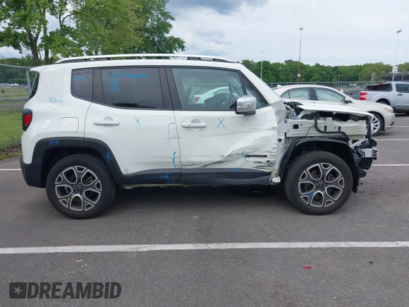 2016 Jeep Renegade Limited with VIN ZACCJBDT7GPD46240, listed as a IAAI auction lot 42329227 with 41,916 mi miles and . Bid and sale history available at DreamBid. Image 13.