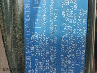1999 Suzuki Grand Vitara LX with VIN JS3TD62V0X4124366, listed as a Copart auction lot 50885055 with 204,168 mi miles and Salvage Title. Bid and sale history available at carsss.com. Image 12.