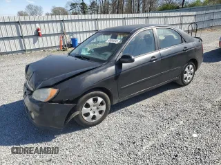 2004 Kia Spectra LX with VIN KNAFE121X45021922, listed as a Copart auction lot 49989845 with 184,189 mi miles and Salvage Title. Bid and sale history available at carsss.com. Image 1.