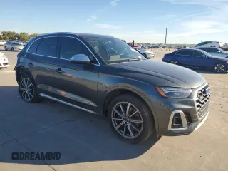 2022 Audi SQ5 Premium with VIN WA1A4AFYXN2102097, listed as a Copart auction lot 80156244 with 20,458 mi miles and Salvage Title. Bid and sale history available at DreamBid. Image 4.