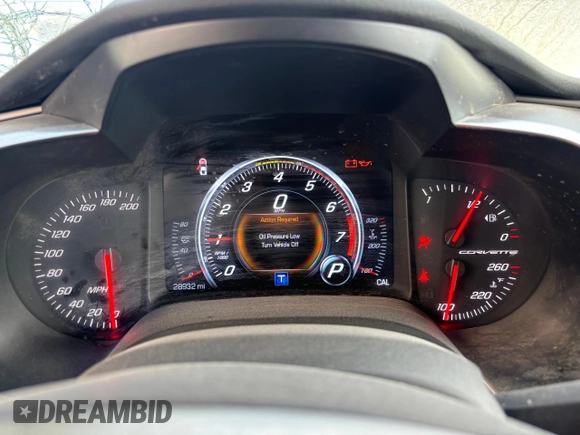 2019 Chevrolet Corvette 1LT with VIN 1G1YB2D75K5120858, listed as a Copart auction lot 76556084 with 28,932 mi miles and Salvage Title. Bid and sale history available at carsss.com. Image 9.