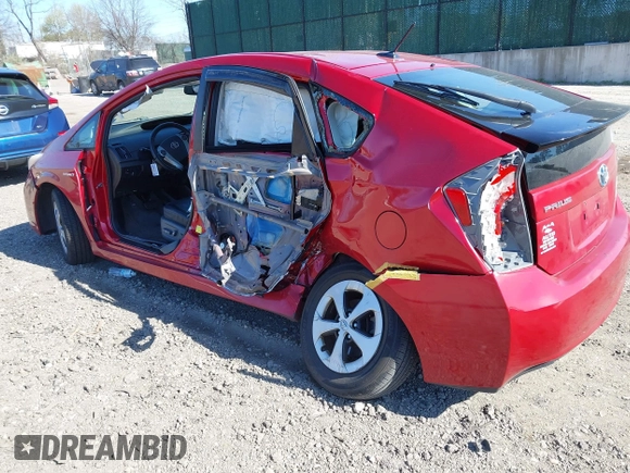 2012 Toyota Prius One with VIN JTDKN3DU7C1511566, listed as a IAAI auction lot 42071435 with 272,827 mi miles. Bid and sale history available at carsss.com. Image 3.