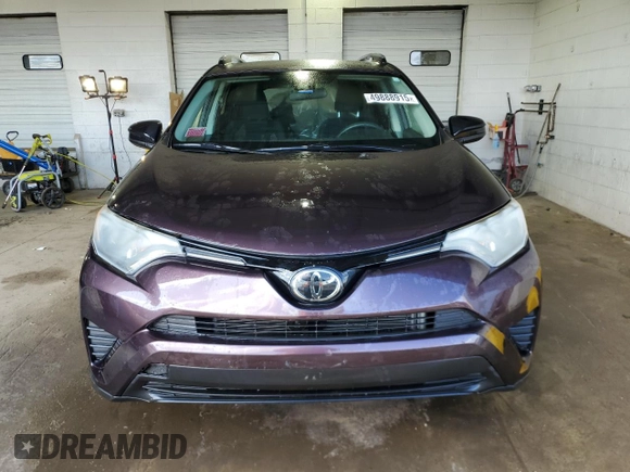 2018 Toyota RAV4 LE with VIN 2T3BFREV2JW724060, listed as a Copart auction lot 49888915 with 49,311 mi miles and Salvage Title. Bid and sale history available at DreamBid. Image 5.