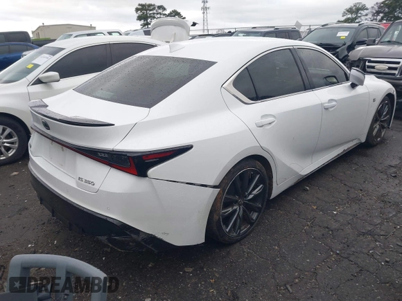 2021 Lexus IS with VIN JTHGZ1B23M5039150, listed as a IAAI auction lot 41228183 with 107,671 mi miles. Bid and sale history available at carsss.com. Image 4.