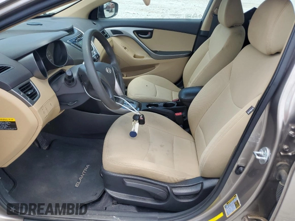 2013 Hyundai Elantra GLS with VIN 5NPDH4AE6DH169394, listed as a Copart auction lot 62767225 with 76,277 mi miles and Salvage title. Bid and sale history available at DreamBid. Image 7.