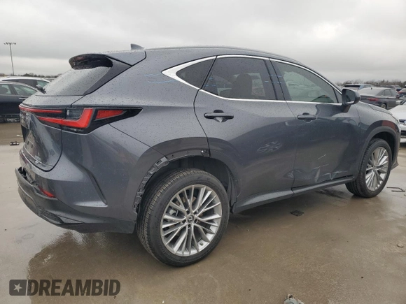 2023 Lexus NX with VIN 2T2GKCEZ6PC009668, listed as a Copart auction lot 44822605 with 7,046 mi miles and Salvage Title. Bid and sale history available at carsss.com. Image 3.