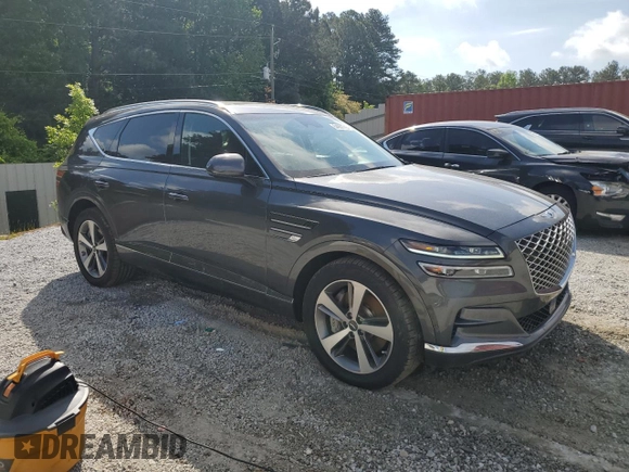 2023 Genesis GV80 with VIN KMUHBDSB4PU107507, listed as a Copart auction lot 54907715 with 89,970 mi miles and Salvage title. Bid and sale history available at DreamBid. Image 4.