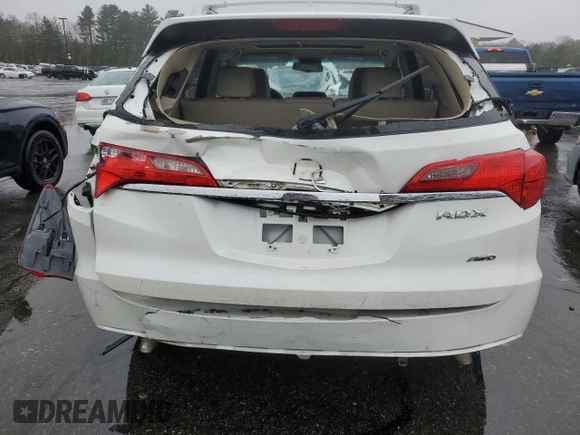 2015 Acura RDX Technology with VIN 5J8TB4H54FL018525, listed as a Copart auction lot 49845105 with 156,402 mi miles and Salvage Title. Bid and sale history available at DreamBid. Image 6.