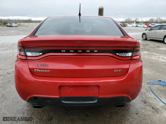 2013 Dodge Dart GT with VIN 1C3CDFCB5DD341222, listed as a Copart auction lot 41402785 with 186,903 mi miles and Salvage Title. Bid and sale history available at carsss.com. Image 6.