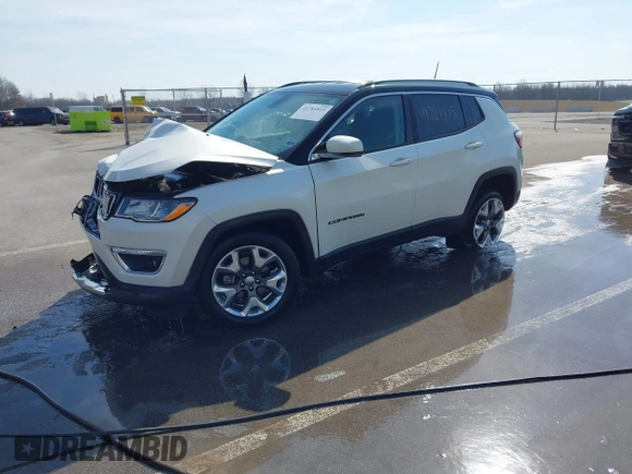 2020 Jeep Compass Limited with VIN 3C4NJDCB8LT101334, listed as a IAAI auction lot 41781815 with 44,144 mi miles. Bid and sale history available at carsss.com. Image 17.
