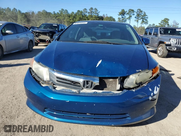 2012 Honda Civic EX with VIN 2HGFB2F87CH546602, listed as a Copart auction lot 81075254 with 164,588 mi miles and Salvage Title. Bid and sale history available at DreamBid. Image 5.