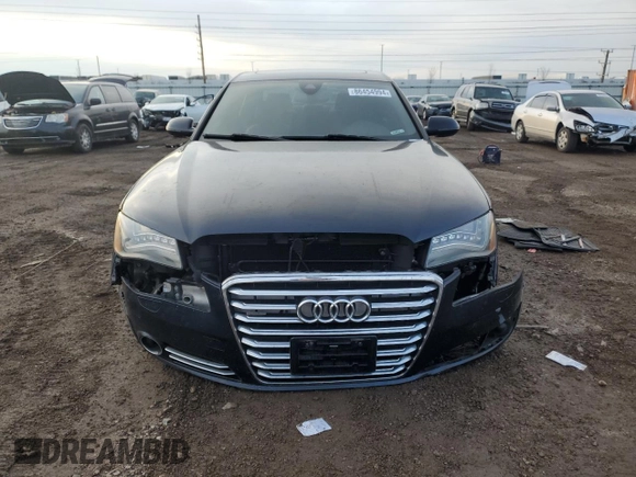 2012 Audi A8 with VIN WAURVAFD0CN025493, listed as a Copart auction lot 86454994 with 142,779 mi miles and Salvage Title. Bid and sale history available at DreamBid. Image 5.