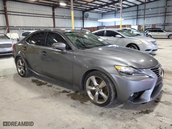 2014 Lexus IS 350 with VIN JTHBE1D22E5002580, listed as a Copart auction lot 45118095 with 222,487 mi miles and Salvage Title. Bid and sale history available at carsss.com. Image 4.