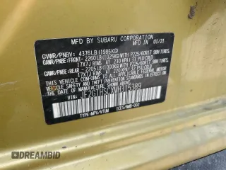 2021 Subaru Crosstrek Special Sports with VIN JF2GTHSCXMH315389, listed as a Copart auction lot 55038895 with Not provided miles and Salvage title. Bid and sale history available at DreamBid. Image 13.