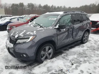 2020 Honda Passport Touring z VIN 5FNYF8H98LB008016, wystawiony jako Copart lot #43812915 z przebiegiem 83 167 mil mil oraz Szkoda całkowita • Salvage title. Historia ofert i sprzedaży dostępna na DreamBid. Obrazek 1.