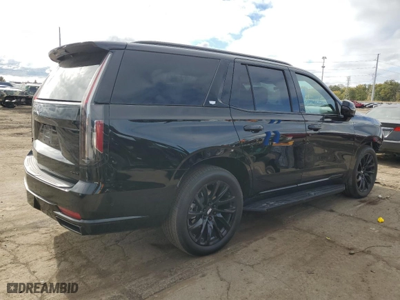 2023 Cadillac Escalade 4WD Sport Platinum with VIN 1GYS4GKL4PR490892, listed as a Copart auction lot 75392044 with 25,984 mi miles and Salvage Title. Bid and sale history available at carsss.com. Image 3.