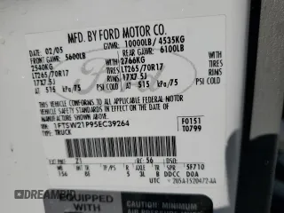 2005 Ford F-250 XL with VIN 1FTSW21P95EC39264, listed as a Copart auction lot 49738785 with Not provided miles and Salvage title. Bid and sale history available at DreamBid. Image 12.
