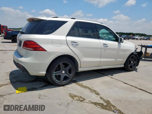 2017 Mercedes-Benz GLE 350 with VIN 4JGDA5JB1HA835912, listed as a Copart auction lot 58470755 with 122,510 mi miles and Salvage title. Bid and sale history available at DreamBid. Image 3.