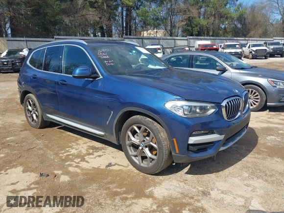 2021 BMW X3 sDrive30i with VIN 5UXTY3C09M9E25058, listed as a IAAI auction lot 41619833 with 94,179 mi miles and . Bid and sale history available at DreamBid. Image 1.