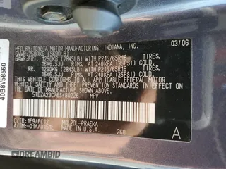 2006 Toyota Sienna CE с VIN 5TDZA23C76S480226, выставлен на аукционе Copart как лот 56249515 с пробегом 216 963 миль миль и Списание • Salvage title. История ставок и продаж доступна на DreamBid. Изображение 13.