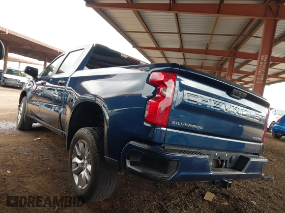 2022 Chevrolet Silverado 1500 Custom with VIN 3GCPDBEK2NG522754, listed as a IAAI auction lot 41446911 with 19,575 mi miles. Bid and sale history available at carsss.com. Image 3.