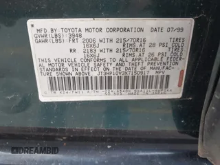 1999 Toyota RAV4 with VIN JT3HP10V3X7150917, listed as a IAAI auction lot 42206224 with 193,687 mi miles and . Bid and sale history available at DreamBid. Image 9.