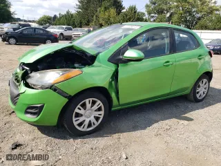 2013 Mazda Mazda2 Sport with VIN JM1DE1KZXD0168092, listed as a Copart auction lot 71108674 with 111,821 mi miles and Salvage Title. Bid and sale history available at carsss.com. Image 1.