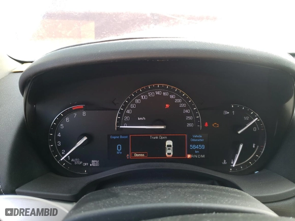2018 Cadillac ATS Coupe Luxury AWD with VIN 1G6AF1RX3J0141819, listed as a Copart auction lot 43190214 with 58,459 mi miles and Salvage Title. Bid and sale history available at carsss.com. Image 9.