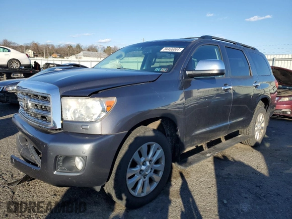 2012 Toyota Sequoia Platinum with VIN 5TDDY5G14CS061407, listed as a Copart auction lot 84466064 with 123,463 mi miles and Salvage Title. Bid and sale history available at carsss.com. Image 1.