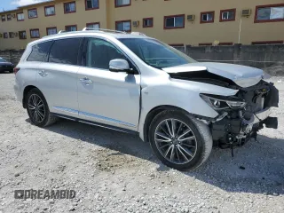 2019 Infiniti QX60 Luxe with VIN 5N1DL0MN5KC520870, listed as a Copart auction lot 61507995 with 55,921 mi miles and Salvage title. Bid and sale history available at DreamBid. Image 4.
