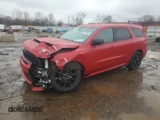 2018 Dodge Durango GT with VIN 1C4RDJDG9JC496148, listed as a Copart auction lot 48123965 with 107,571 mi miles and Salvage Title. Bid and sale history available at DreamBid. Image 1.