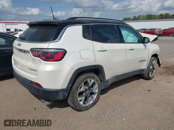 2019 Jeep Compass Limited with VIN 3C4NJDCB3KT594368, listed as a IAAI auction lot 41956414 with 88,198 mi miles and . Bid and sale history available at DreamBid. Image 4.