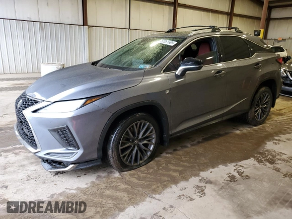 2021 Lexus RX with VIN 2T2SZMDA2MC290015, listed as a Copart auction lot 52081695 with 31,389 mi miles and Salvage Title. Bid and sale history available at carsss.com. Image 1.
