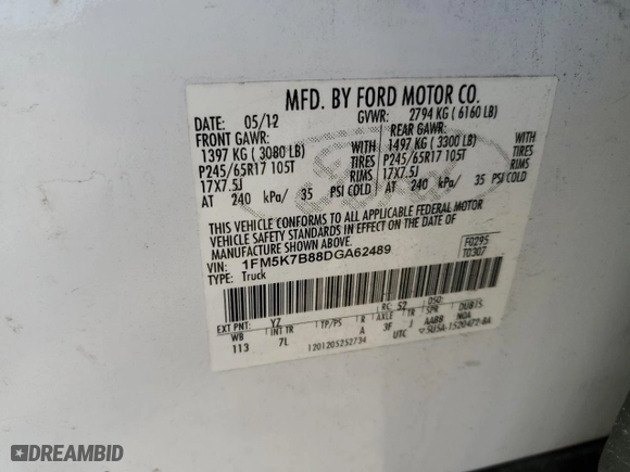 2013 Ford Explorer with VIN 1FM5K7B88DGA62489, listed as a Copart auction lot 49107485 with 149,091 mi miles and Salvage Title. Bid and sale history available at carsss.com. Image 14.