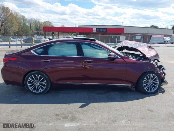 2015 Hyundai Genesis 3.8L with VIN KMHGN4JE9FU034033, listed as a IAAI auction lot 41900965 with 104,673 mi miles. Bid and sale history available at carsss.com. Image 13.