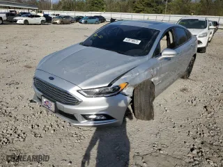 2018 Ford Fusion Energi Titanium with VIN 3FA6P0SU2JR273924, listed as a Copart auction lot 42879823 with 90,518 mi miles. Bid and sale history available at carsss.com. Image 1.