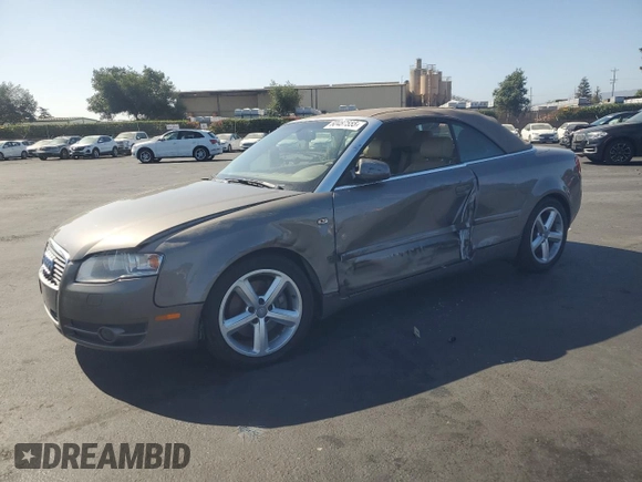 2007 Audi A4 3.2L with VIN WAUDH48H27K021925, listed as a Copart auction lot 60487555 with 143,947 mi miles and Salvage title. Bid and sale history available at DreamBid. Image 1.