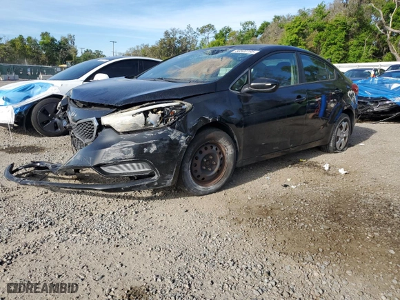 2014 Kia Forte LX with VIN KNAFK4A61E5190333, listed as a Copart auction lot 50500195 with 176,912 mi miles and Salvage Title. Bid and sale history available at carsss.com. Image 1.