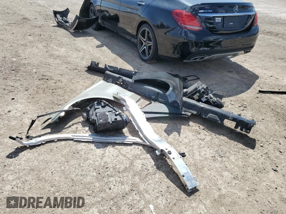 2018 Mercedes-Benz C 43 AMG with VIN 55SWF6EB7JU266087, listed as a Copart auction lot 52188745 with 45,891 mi miles and Salvage title. Bid and sale history available at DreamBid. Image 12.