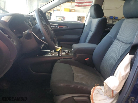 2017 Nissan Pathfinder S with VIN 5N1DR2MM7HC911576, listed as a Copart auction lot 48549975 with 55286 miles and Salvage Title. Bid and sale history available at carsss.com. Image 7.