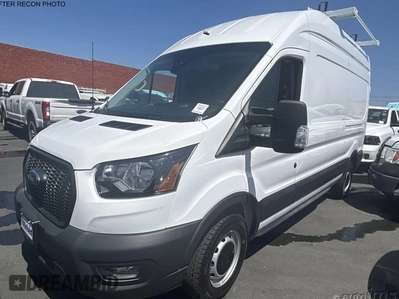 2023 Ford Transit Cargo with VIN 1FTBR1X80PKC09351, listed as a IAAI auction lot 42658958 with 115 mi miles and . Bid and sale history available at DreamBid. Image 2.