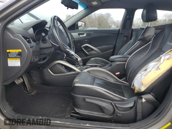 2014 Hyundai Veloster Turbo with VIN KMHTC6AE5EU182601, listed as a Copart auction lot 85443464 with 106,941 mi miles and Clean Title. Bid and sale history available at carsss.com. Image 7.
