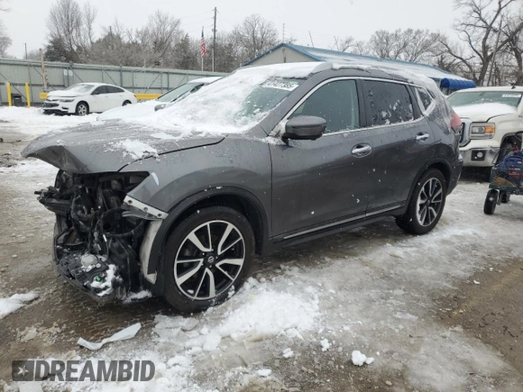 2019 Nissan Rogue SL with VIN 5N1AT2MT2KC776039, listed as a Copart auction lot 41427385 with 76,878 mi miles and Salvage Title. Bid and sale history available at DreamBid. Image 1.