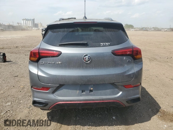 2022 Buick Encore GX Essence with VIN KL4MMGSL3NB011134, listed as a Copart auction lot 57134005 with 88,021 mi miles and Salvage title. Bid and sale history available at DreamBid. Image 6.