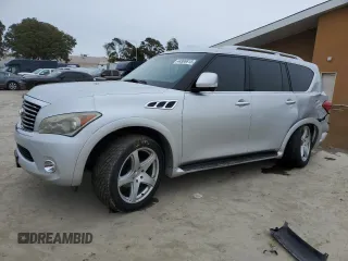 2011 Infiniti QX56 8-passenger with VIN JN8AZ2NC0B9302450, listed as a Copart auction lot 44996615 with 142,561 mi miles and Salvage Title. Bid and sale history available at carsss.com. Image 1.