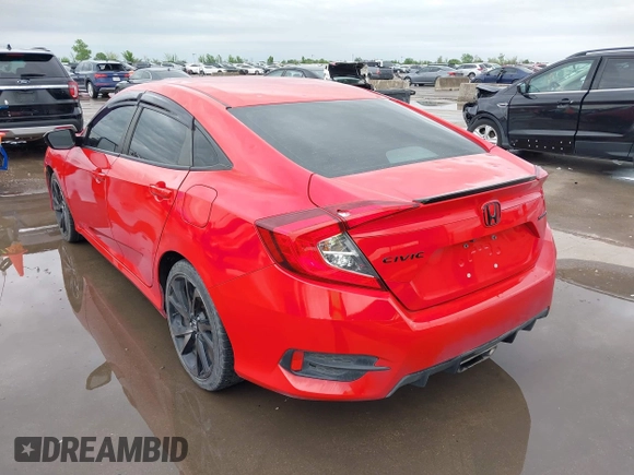 2021 Honda Civic Sport with VIN 2HGFC2F80MH502407, listed as a IAAI auction lot 41949825 with 65,661 mi miles and . Bid and sale history available at DreamBid. Image 3.