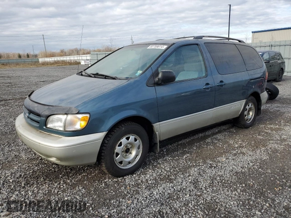 2000 Toyota Sienna LE with VIN 4T3ZF13C9YU280798, listed as a Copart auction lot 80708614 with 282,612 mi miles and Clean Title. Bid and sale history available at carsss.com. Image 1.