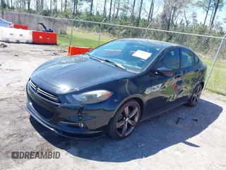 2015 Dodge Dart GT with VIN 1C3CDFEB2FD205663, listed as a IAAI auction lot 41795614 with 108,714 mi miles. Bid and sale history available at carsss.com. Image 2.