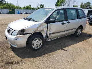 2001 Mazda MPV DX with VIN JM3LW28G710175928, listed as a Copart auction lot 60869414 with 153,080 mi miles and Salvage Title. Bid and sale history available at carsss.com. Image 1.