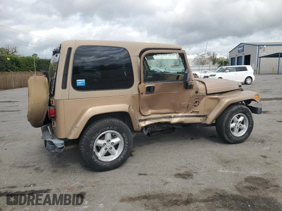 1999 Jeep Wrangler Sahara with VIN 1J4FY49S3XP441051, listed as a Copart auction lot 50946175 with 112,884 mi miles and Salvage Title. Bid and sale history available at carsss.com. Image 3.